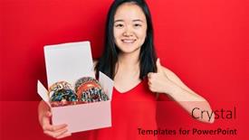  Presentation with chinese - Theme featuring young-chinese-girl-holding-box background and a red colored foreground