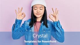  Presentation with chinese - Presentation theme with young-chinese-girl-wearing-cute background and a teal colored foreground