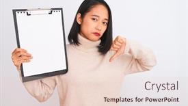  Presentation with inspector - Colorful presentation theme enhanced with young-chinese-inspector-woman-holding backdrop and a lemonade colored foreground