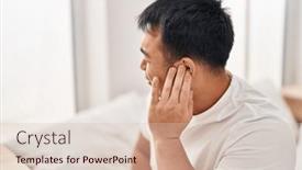  Presentation with ear pain - Slides featuring young-chinese-man-suffering background and a lemonade colored foreground