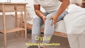  Presentation with knee - PPT theme enhanced with young-chinese-man-suffering background and a coral colored foreground