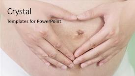  Presentation with pregnant woman - Slide set having young chinese pregnant woman making background and a lemonade colored foreground