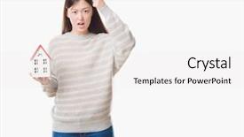  Presentation with hypertension at a young age - Colorful PPT layouts enhanced with young chinese real state agent backdrop and a  colored foreground