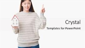  Presentation with hypertension at a young age - Colorful PPT layouts enhanced with young chinese real state agent backdrop and a white colored foreground