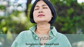  Presentation with breathing - Presentation featuring young-chinese-woman-breathing background and a light blue colored foreground