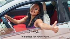  Presentation with medicina tradicional chinesa chinese herb - Presentation theme featuring young-chinese-woman-driving-car background and a  colored foreground