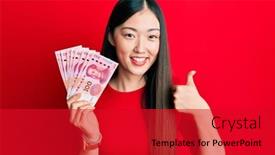  Presentation with chinese - Amazing presentation theme having young-chinese-woman-holding-10 backdrop and a crimson colored foreground