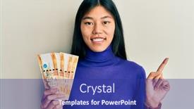  Presentation with chinese chinese - Amazing PPT theme having young-chinese-woman-holding-500 backdrop and a navy blue colored foreground