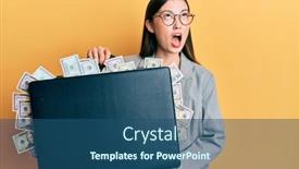  Presentation with chinese chinese - Colorful slide deck enhanced with young-chinese-woman-holding-briefcase backdrop and a ocean colored foreground