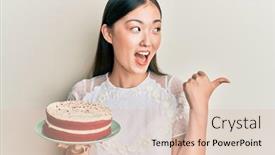  Presentation with chinese chinese - Presentation theme enhanced with young-chinese-woman-holding-carrot background and a lemonade colored foreground