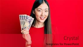  Presentation with japanese - Amazing theme having young-chinese-woman-holding-japanese backdrop and a red colored foreground