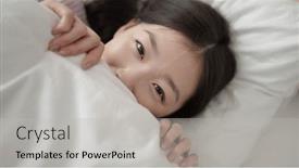  Presentation with medicina tradicional chinesa chinese herb - Slides with young-chinese-woman-lying background and a light gray colored foreground