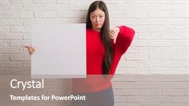  Presentation with medicina tradicional chinesa chinese herb - PPT layouts enhanced with young chinese woman over brick background and a  colored foreground