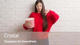  Presentation with medicina tradicional chinesa chinese herb - Theme enhanced with young chinese woman over brick background and a  colored foreground