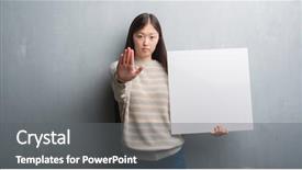  Presentation with medicina tradicional chinesa chinese herb - Colorful PPT theme enhanced with young chinese woman over grey backdrop and a gray colored foreground