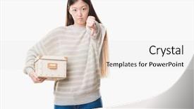  Presentation with food dimsum chinese in china - Slide deck featuring young chinese woman over isolated background and a  colored foreground