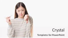  Presentation with chinese - PPT layouts with young chinese woman over isolated background and a  colored foreground