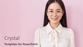  Presentation with chinese chinese - PPT layouts enhanced with young-chinese-woman-standing-over background and a lemonade colored foreground