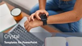  Presentation with medicina tradicional chinesa chinese herb - Slides with young-chinese-woman-using-smartwatch background and a gray colored foreground