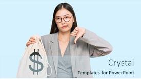  Presentation with usa china business - PPT theme with young-chinese-woman-wearing-business background and a cool aqua colored foreground