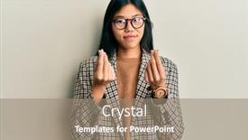  Presentation with salary - Cool new PPT layouts with young-chinese-woman-wearing-business backdrop and a coral colored foreground