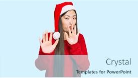  Presentation with forbidden - Amazing presentation theme having young-chinese-woman-wearing-christmas backdrop and a sky blue colored foreground