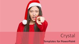  Presentation with chinese - PPT theme consisting of young-chinese-woman-wearing-christmas background and a coral colored foreground