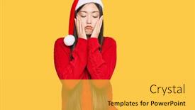 Presentation with sadness - Amazing presentation theme having young-chinese-woman-wearing-christmas backdrop and a yellow colored foreground