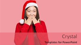  Presentation with scandal - Beautiful theme featuring young-chinese-woman-wearing-christmas backdrop and a coral colored foreground