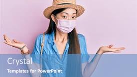  Presentation with chinese medical - Cool new slides with young-chinese-woman-wearing-medical backdrop and a teal colored foreground