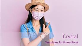  Presentation with chinese medical - Beautiful presentation featuring young-chinese-woman-wearing-medical backdrop and a lemonade colored foreground