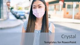  Presentation with chinese-medical - Colorful presentation theme enhanced with young-chinese-woman-wearing-medical backdrop and a light blue colored foreground