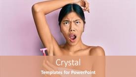  Presentation with razor - Theme with young-chinese-woman-wearing-shower background and a coral colored foreground
