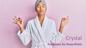  Presentation with chinese chinese - Slide deck with young-chinese-woman-wearing-shower background and a lemonade colored foreground