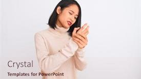  Presentation with arthritis - Beautiful presentation design featuring young-chinese-woman-wearing-turtleneck backdrop and a lemonade colored foreground