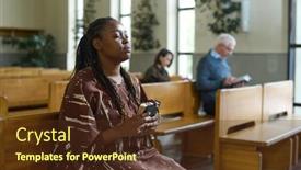  Presentation with prayers - Slides consisting of young-christian-black-woman background and a tawny brown colored foreground