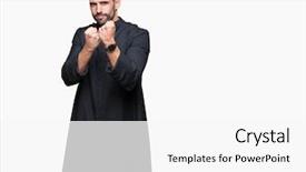  Presentation with christian - Audience pleasing PPT theme consisting of young christian priest over isolated backdrop and a  colored foreground