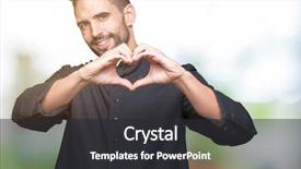  Presentation with christian love - Audience pleasing theme consisting of young christian priest over isolated backdrop and a dark gray colored foreground