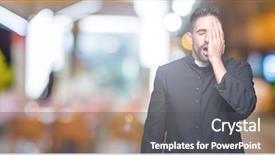  Presentation with face pain - Audience pleasing slide set consisting of young christian priest over isolated backdrop and a dark gray colored foreground