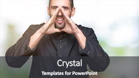  Presentation with christian - Slide deck with young christian priest over isolated background and a dark gray colored foreground