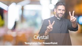  Presentation with christian - Amazing theme having young christian priest over isolated backdrop and a coral colored foreground