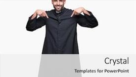  Presentation with christian seminary - Presentation theme featuring young christian priest over isolated background and a white colored foreground