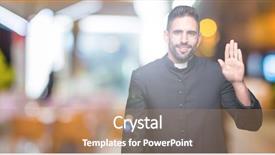  Presentation with christian - Audience pleasing slide deck consisting of young christian priest over isolated backdrop and a coral colored foreground