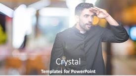  Presentation with christian templar knight looking - Beautiful slide set featuring young christian priest over isolated background very happy and smiling looking far away with hand over head searching concept backdrop and a gray colored foreground