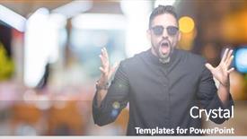  Presentation with christian history - Colorful slides enhanced with young christian priest wearing sunglasses backdrop and a gray colored foreground