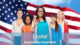  Presentation with young people diversity - Audience pleasing PPT layouts consisting of young citizenship - diversity gesture and people concept backdrop and a teal colored foreground