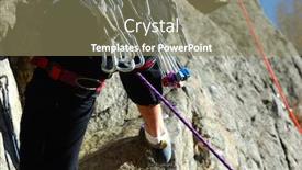  Presentation with west - Slide set having young-climber-climb-equipment-west background and a coral colored foreground