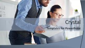  Presentation with german shepherd two young puppys - Slide set enhanced with young colleagues searching for necessary background and a light blue colored foreground