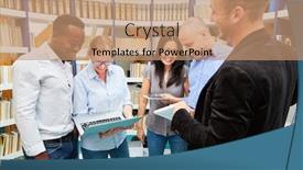  Presentation with developer - PPT theme enhanced with young-computer-developer-start-up background and a coral colored foreground