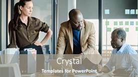  Presentation with company presentation - Presentation theme consisting of young-confident-african-american-businessman background and a gray colored foreground